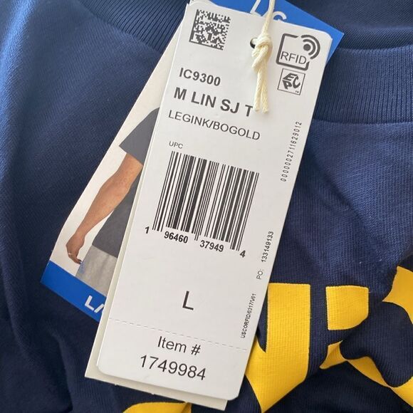 adidas Men’s Graphic Tee Navy ( Legink/Bogold ) - Picture 6 of 7